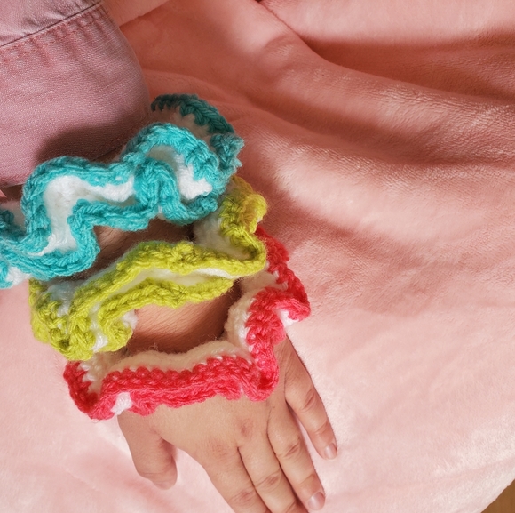 3 Handmade Crochet Scrunchies - Picture 5 of 5